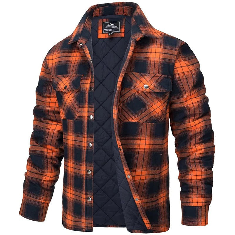 Kira Women's Plaid Jacket - fabric and finish detail