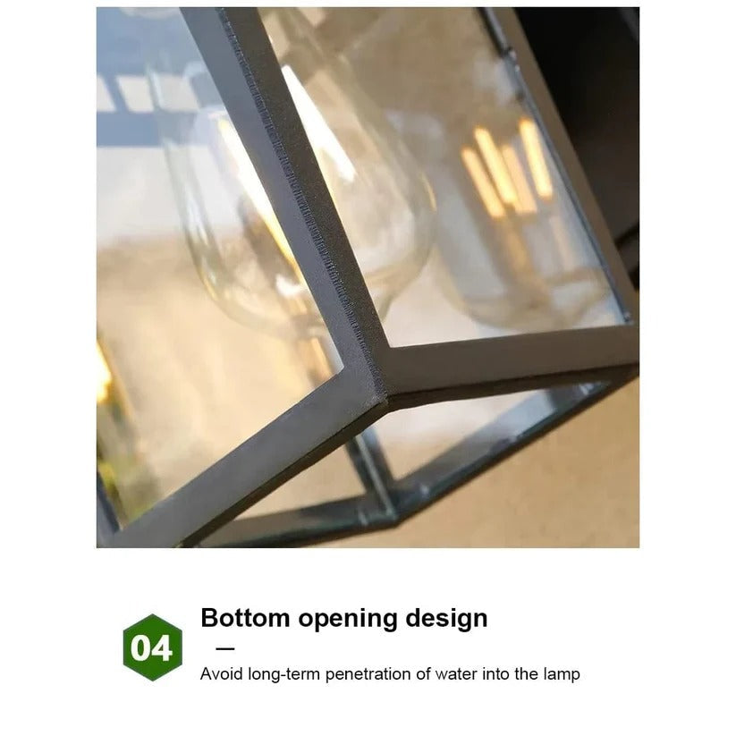 Slate Solar Wall Sconce - shown in use