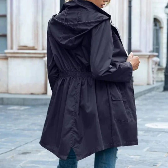 Mira Women's Trench Coat - flat lay