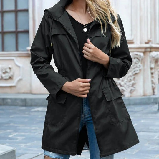 Mira Women's Trench Coat - close-up detail