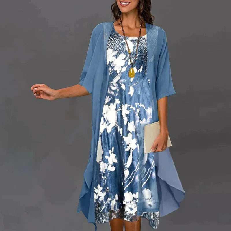 Wilda Women's Floral Blazer | Blue, Green