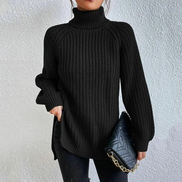 Sophie Women's Sweater | Turtleneck, Black