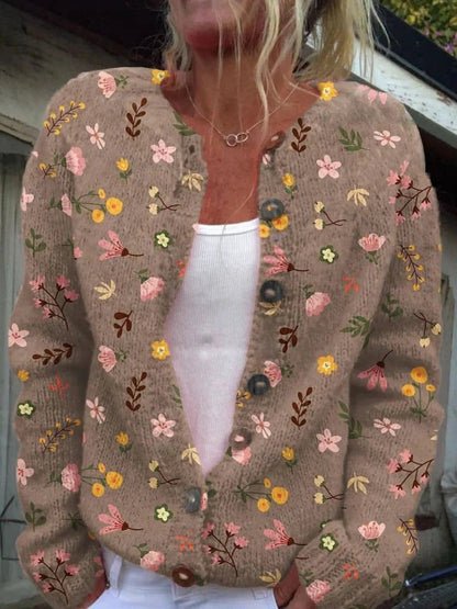 Nell Women's Floral Cardigan - styled view
