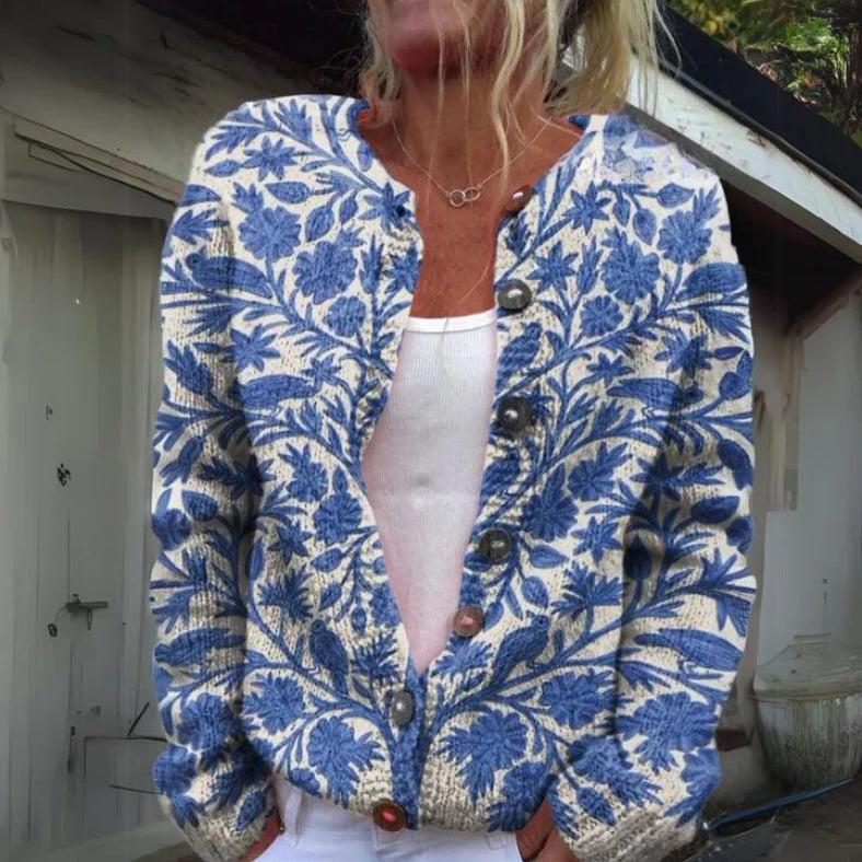 Nell Women's Floral Cardigan | Button