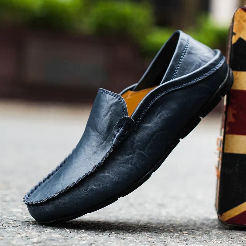 Ambrose Men's Loafers - fabric and finish detail