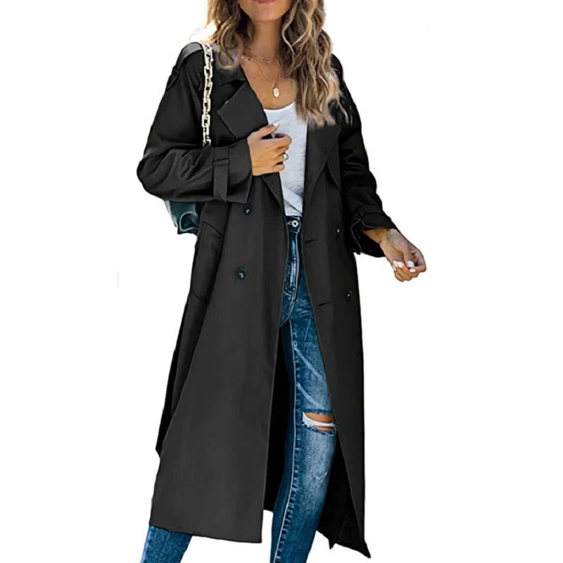 Sable Women's Trench Coat | Black, White