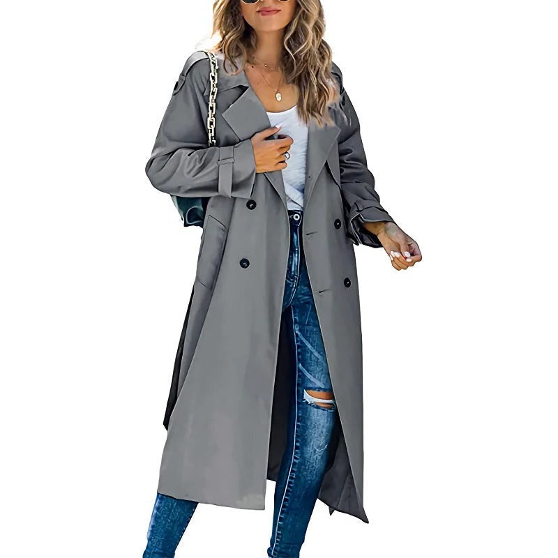 Sable Women's Trench Coat - fabric and finish detail