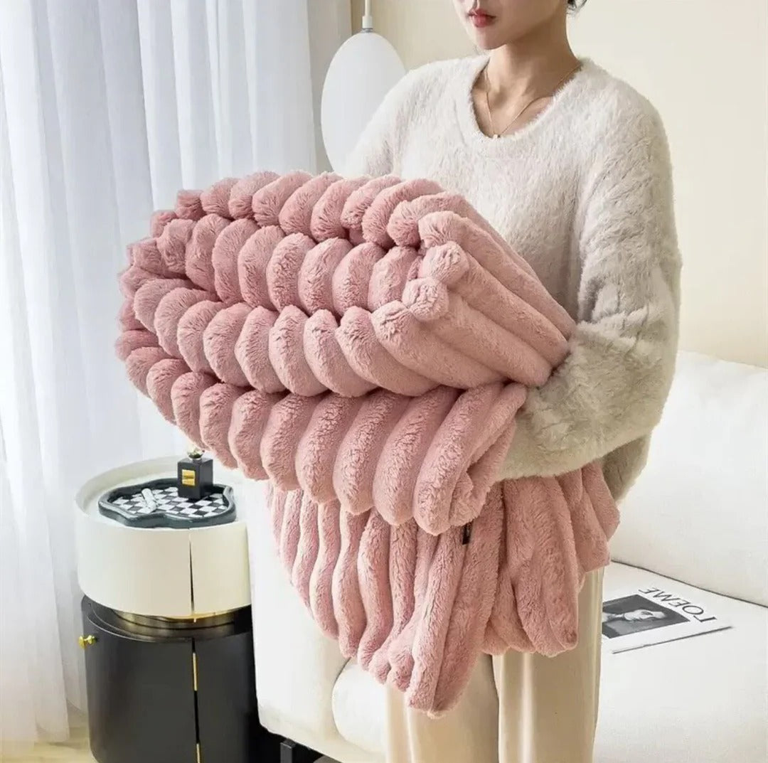 Haven Solar Throw Blanket - full-length view