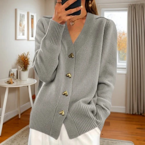 Alba Women's Cardigan - fabric and finish detail