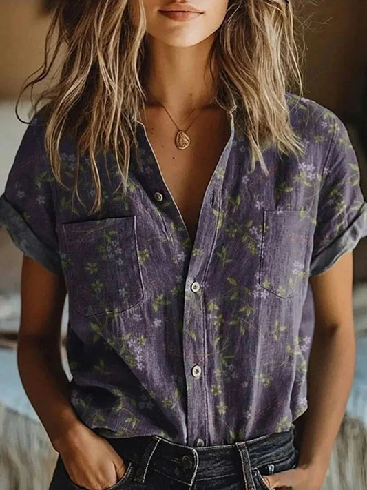 Kaia Women's Floral Blouse - front view