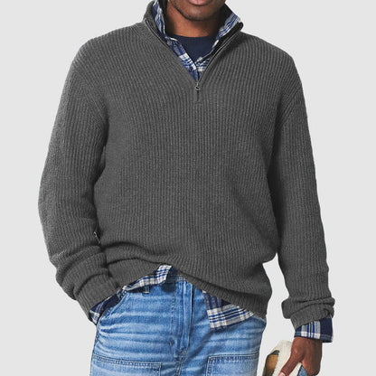 Rhys Men's Sweater - fabric and finish detail