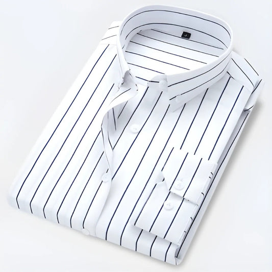 Xavier Men's Striped Shirt - front view