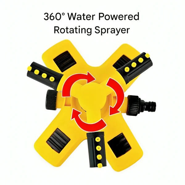 North Portable Lawn Sprinkler - back view