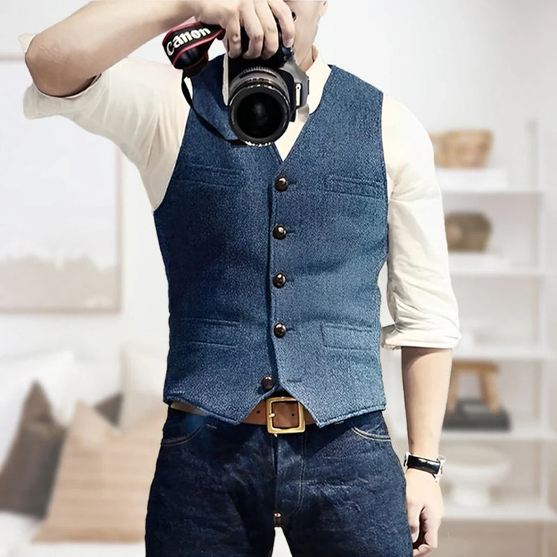 Silas Men's Vest | Vintage, Sleeveless