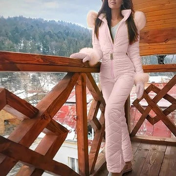 Eloise Women's Quilted Overalls - front view