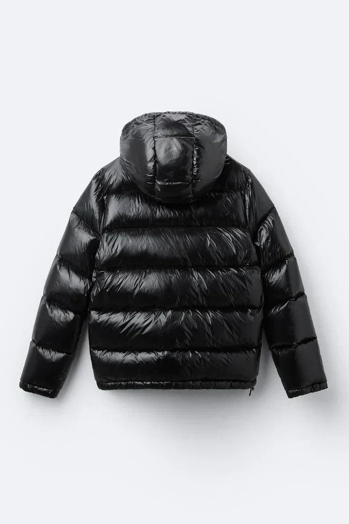 Elise Women's Puffer Jacket - fabric and finish detail