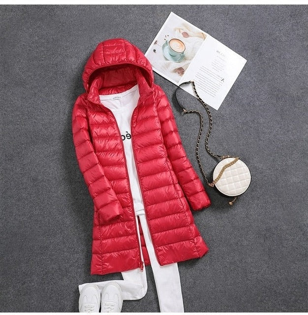 Noor Women's Puffer Jacket - flat lay