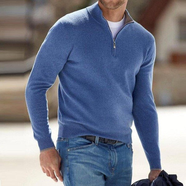 Yves Men's Sweater - fabric and finish detail