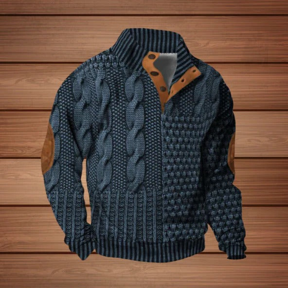 Xavier Men's Sweater - close-up detail