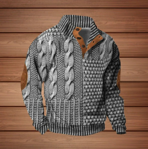 Xavier Men's Sweater | Black, Brown