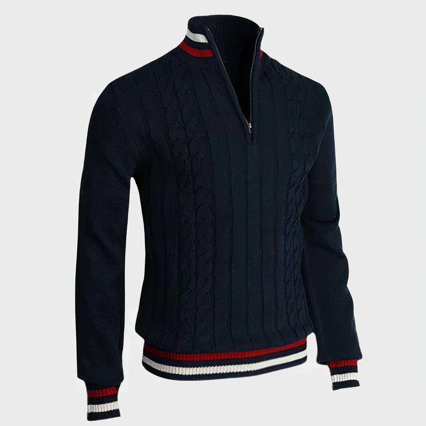 Zane Men's Sweater - fabric and finish detail