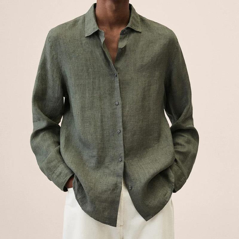 Ivor Men's Oversized Shirt - close-up detail