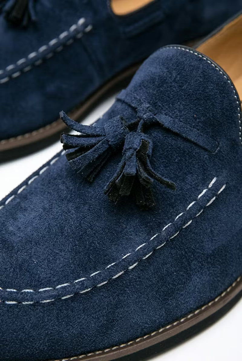 Otis Men's Suede Loafers - styled view