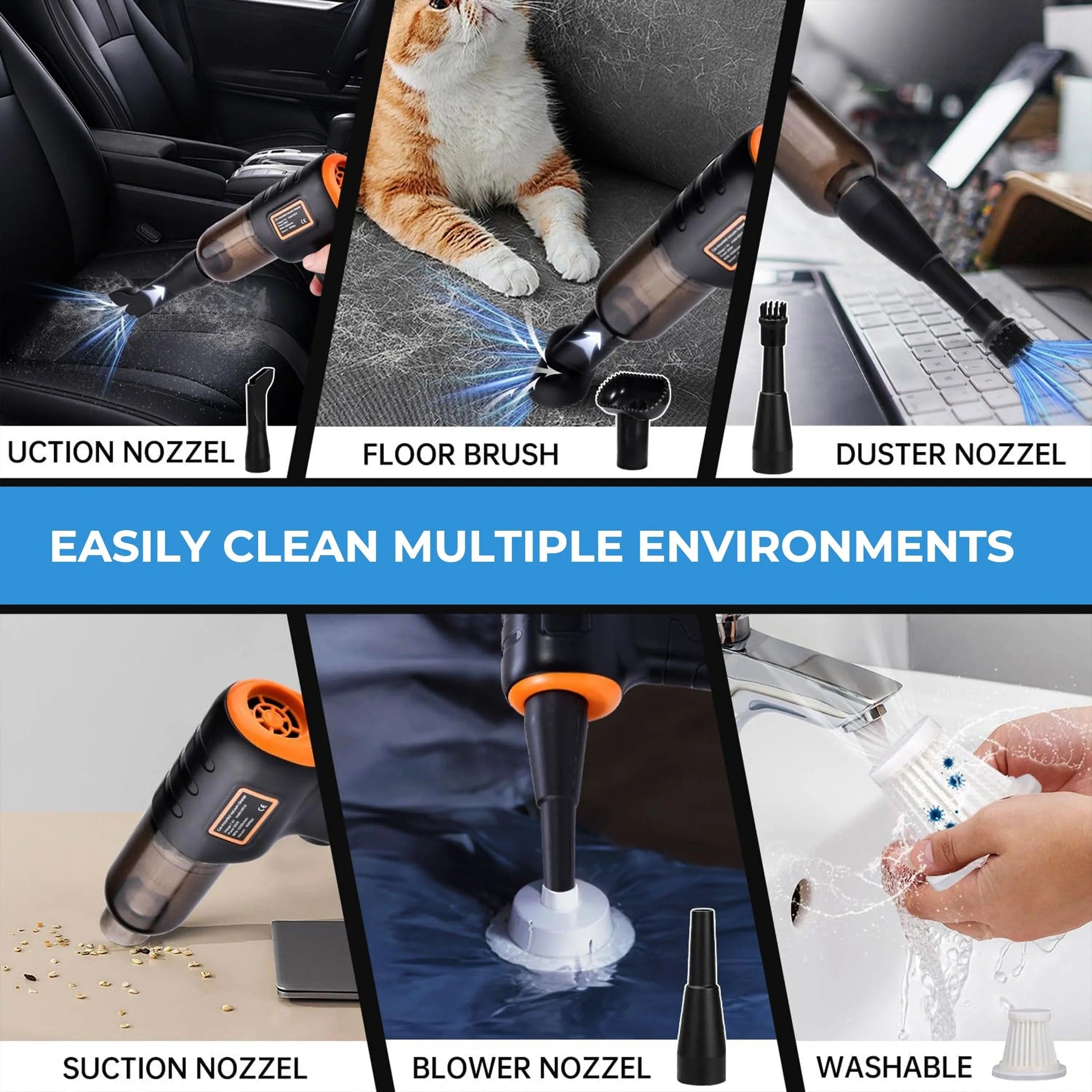 River Car Vacuum Cleaner - fabric and finish detail