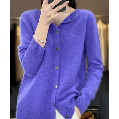 Odette Women's Cardigan - fabric and finish detail