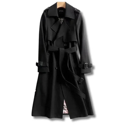 Kira Women's Trench Coat - fabric and finish detail