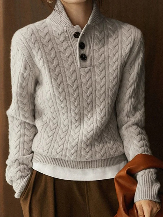 Vera Women's Sweater - fabric and finish detail