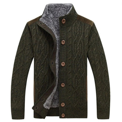 Jasper Men's Cardigan - fabric and finish detail