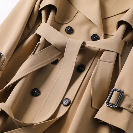 Kira Women's Trench Coat - close-up detail