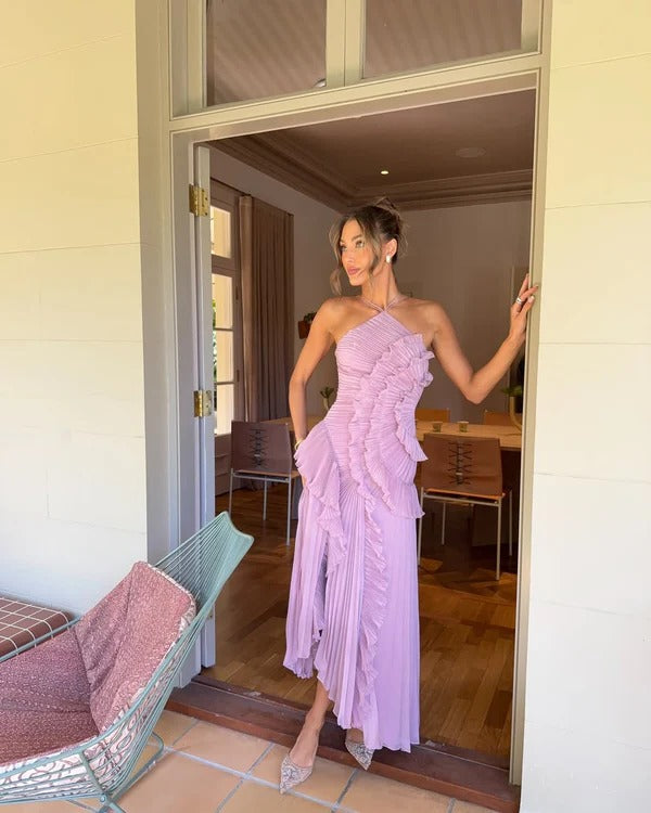 Willa Women's Pleated Midi Dress - styled view