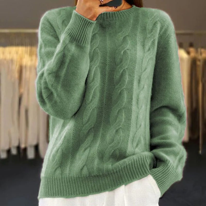 Faye Women's Sweater - fabric and finish detail