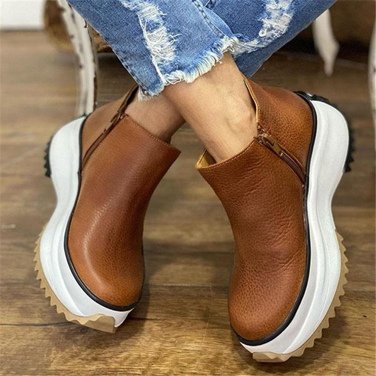 Anouk Women's Platform Ankle Boots - front view