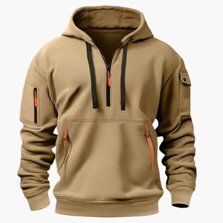 Rufus Men's Hoodie - fabric and finish detail