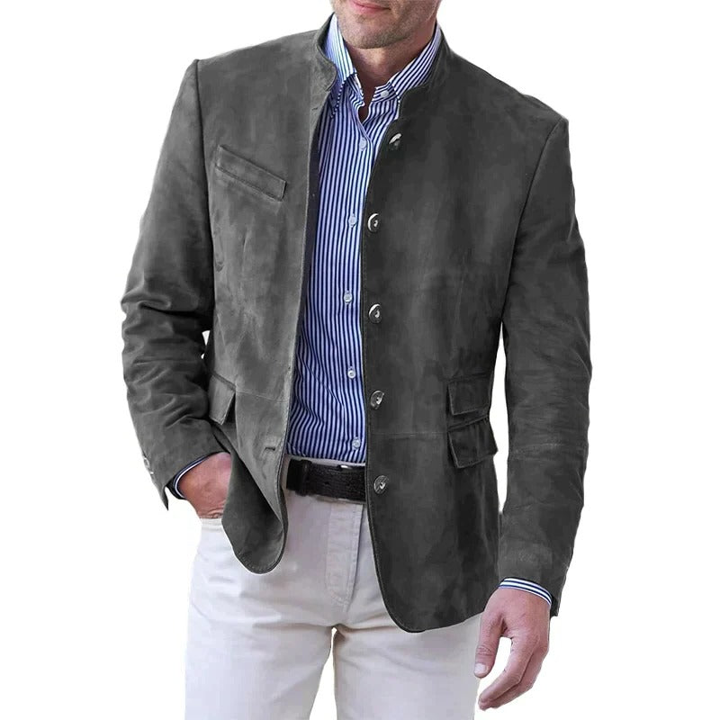 Tristan Men's Blazer - fabric and finish detail