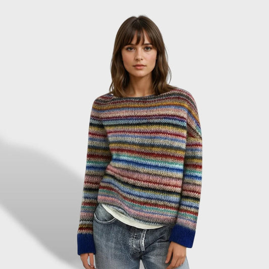 Bijou Women's Striped Sweater - styled view