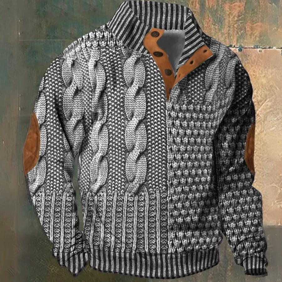 Ellis Men's Sweater - fabric and finish detail