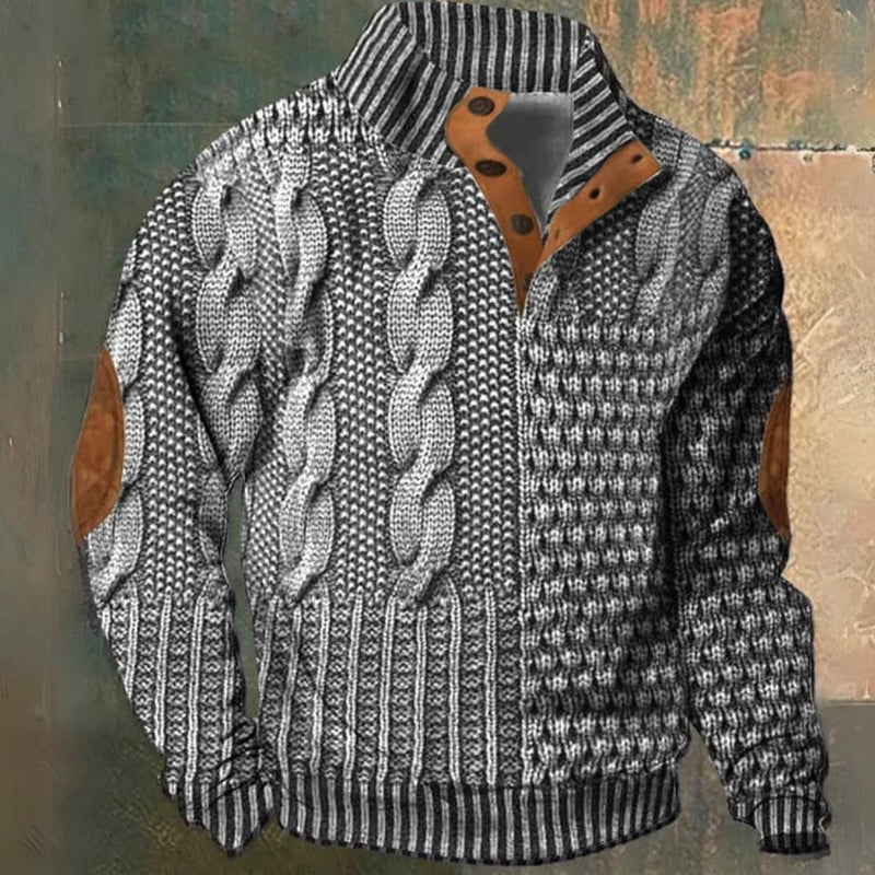 Ellis Men's Sweater - fabric and finish detail