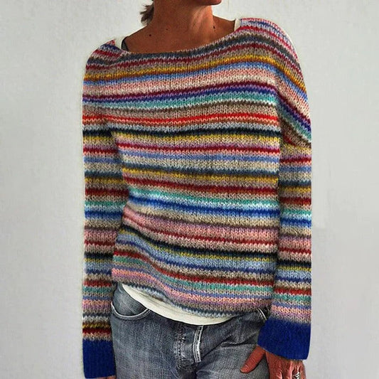 Bijou Women's Striped Sweater - front view