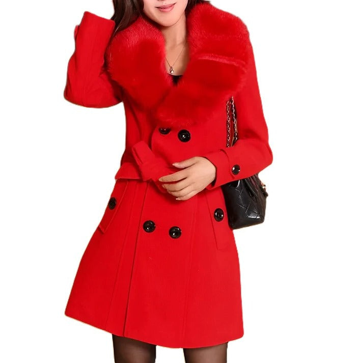Elena Women's Coat - fabric and finish detail