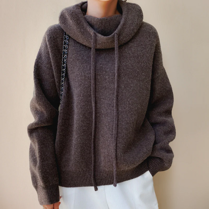 Maya Women's Sweater - fabric and finish detail