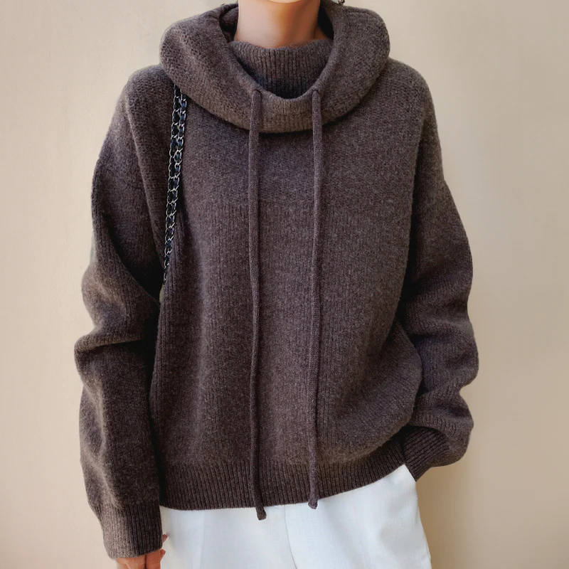 Maya Women's Sweater - fabric and finish detail