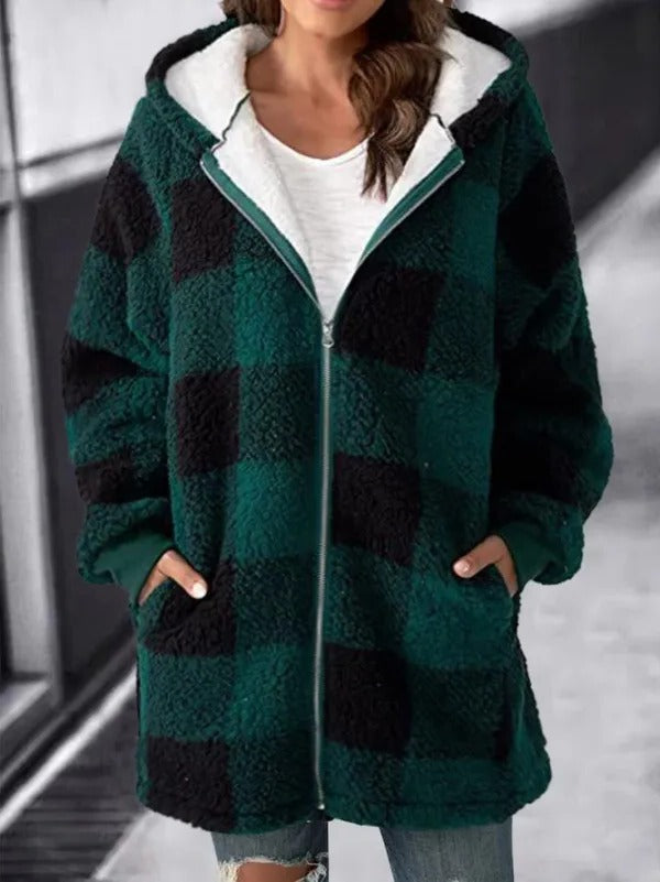 Jolie Women's Oversized Coat - close-up detail