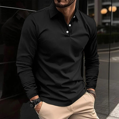 Felix Men's Long-sleeve Polo - back view