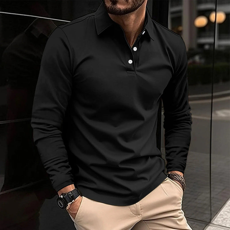 Felix Men's Long-sleeve Polo - back view