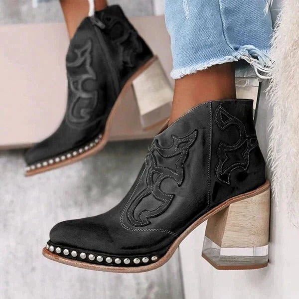 Wren Women's Ankle Boots | Black, White