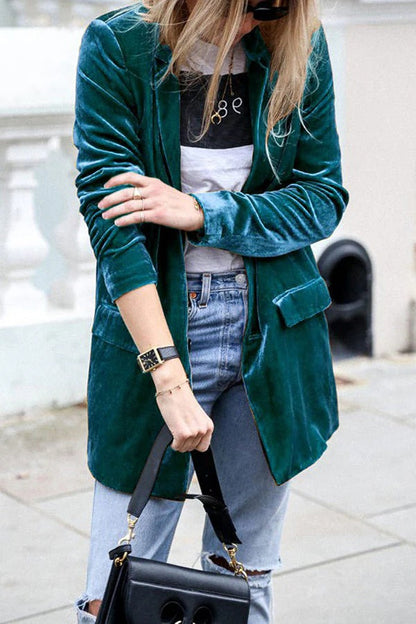 Winona Women's Blazer - fabric and finish detail